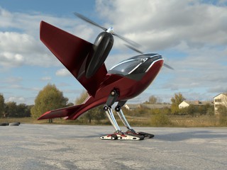 Aerotaxík, ktorý pristáva ako vták