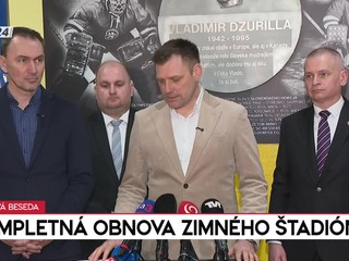 Tlačová beseda ministra Tarabu ku kompletnej obnove zimného štadióna