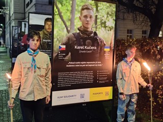 Českí bojovníci Karol, Martin, Michal a Tomáš padli na Ukrajine. V Zlíne si uctili ich pamiatku