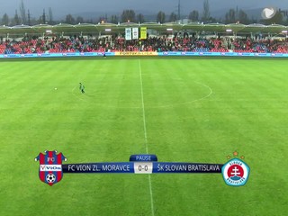 FC ViOn Zlaté Moravce prehral s ŠK Slovan Bratislava 0:1