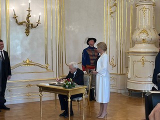 FOTO: Taliansky prezident pricestoval do Bratislavy