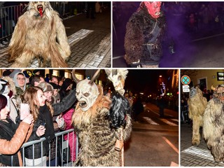 FOTO: Krampus v Piešťanoch. Masiek sa báli aj dospelí