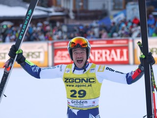 Jan Zabystřan senzačne vyhral super G vo Val Gardene
