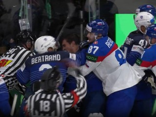 Slovensko vyhralo 2:1. Po záverečnom hvizde sa spustila hromadná bitka
