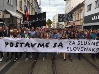 Organizátori za Slušné Slovensko zvolali ďalší pochod