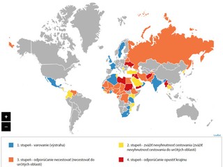 ZOZNAM: Chystáte sa vycestovať do zahraničia? Pozrite si, či je vaša destinácia bezpečná