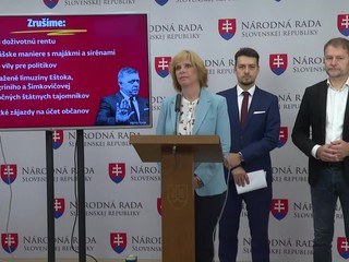 Koniec luxusu pre politikov? Matovič a Remišová ohlásili návrh balíka opatrení proti "papalášizmu"