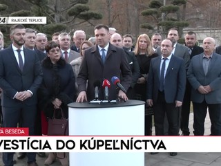 Tlačová beseda ministra Tarabu k investíciám do kúpeľníctva