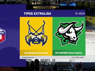 HK Spišská Nová Ves - HC MIKRON Nové Zámky 6:1 v 12. kole Tipos extraligy