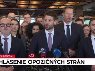 Tlačová beseda: Vyhlásenie opozičných strán