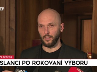 Tlačová beseda opozičných poslancov po rokovaní výboru