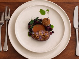 Holub s červenou repou a hroznom