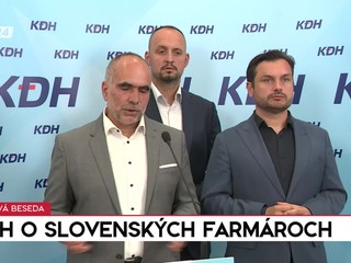 Tlačová beseda KDH o farmároch a odpočte pre ministra Takáča