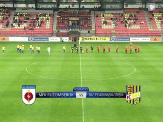 ZOSTRIH: MFK Ružomberok  - DAC Dunajská Streda 0:1