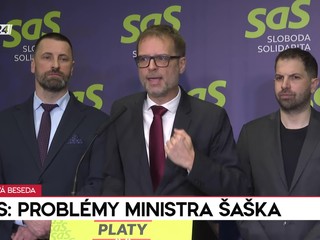 Tlačová beseda SaS: Problémy ministra Šaška