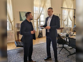 Bratislavu navštívil starosta Kyjeva Vitalij Kličko. Poďakoval sa za podporu