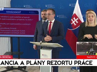Tlačová beseda Erika Tomáša k bilancii a plánom rezortu práce