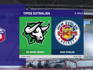 HC Nové Zámky - HKM Zvolen 3:2 v 2. kole Tipos extraligy