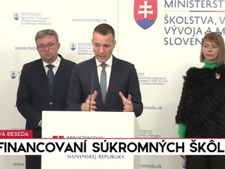 Tlačová beseda ministra školstva o financovaní súkromných škôl