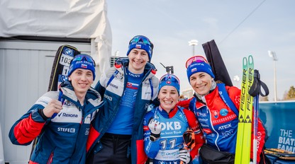 Slovenskí biatlonosti ŠTVRTÍ v miešanej štafete