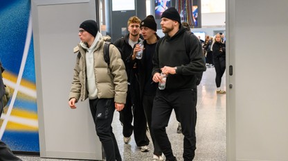 Družina z NHL priletela do Milána