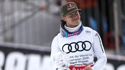BRAATHEN získal malý krištáľový glóbus za obrovský slalom