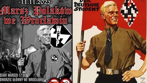 Poľskí nacionalisti pozývajú na pochod s mierne pozmeneným nacistickým plagátom