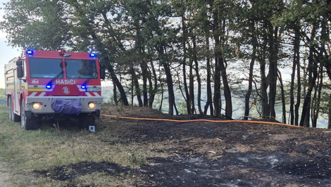 Les pri Trstíne pohltili plamene. Na pomoc povolali aj vrtuľník