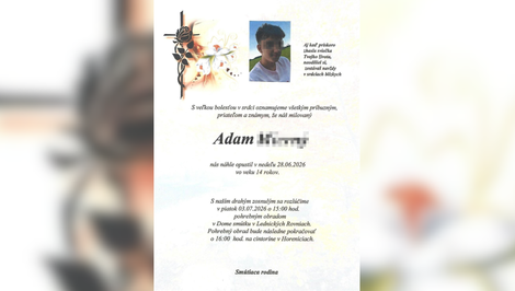 Záhadné úmrtie Adama (†14) vyvoláva otázky. Po pitve prehovorili rodičia