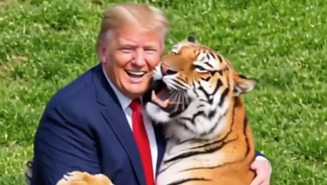 Prezident Donald Trump si v AI videu robí srandu z muža, ktorý zahynul po útoku tigra