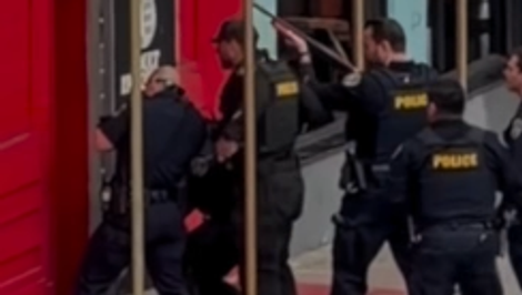 Polonahý muž zaútočil na policajtov plameňometom v obchode s erotickým tovarom