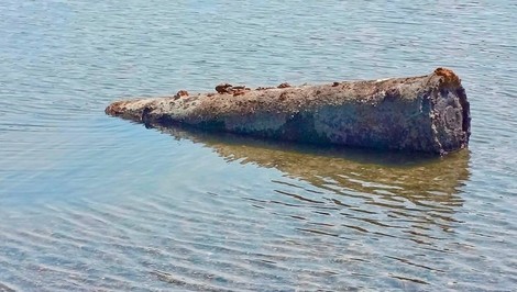 Pokles hladiny Dunaja odhalil pravdepodobne muníciu z 2. svetovej vojny