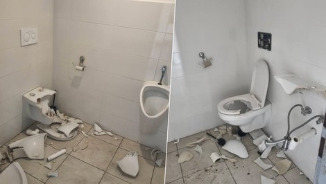 Futbalový klub prístupnil počas slávností toalety, TOTO je výsledok vandalov