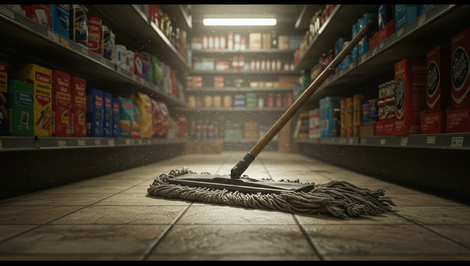 Muž s nožom chcel vylúpiť benzínku, predavačka ho zahnala mopom