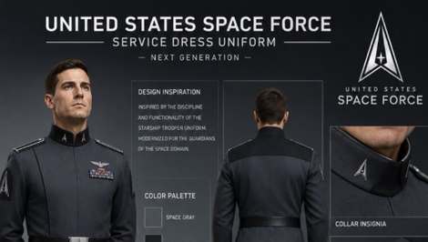 Trump predstavil novú uniformu vesmírnych síl. Dizajn pripomína estetiku nacistického filmu