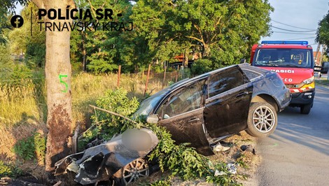 Mladý vodič havaroval pod vplyvom alkoholu: Po náraze do stromu zomrel 21-ročný spolujazdec