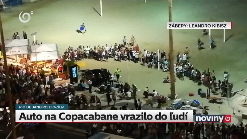 Auto na Copacabane vrazilo do ľudí