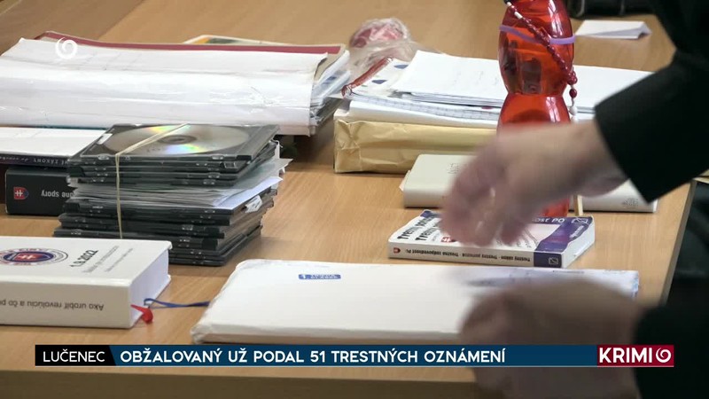 OBŽALOVANÝ UŽ PODAL 51 TRESTNÝCH OZNÁMENÍ