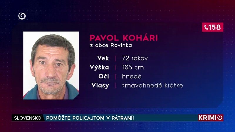 POMÔŽTE POLICAJTOM V PÁTRANÍ!