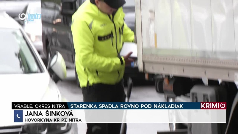 STARENKA SPADLA ROVNO POD NÁKLADIAK