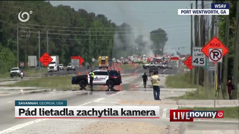 Pád lietadla zachytila kamera