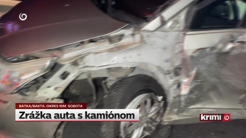 Zrážka auta s kamiónom