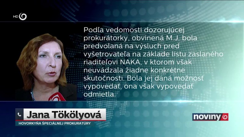 Jankovská odmietla vypovedať