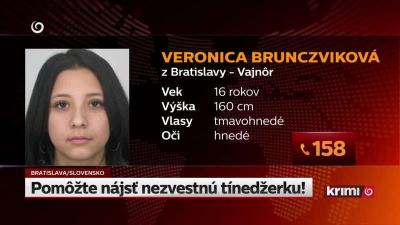 Pomôžte nájsť nezvestnú tínedžerku!