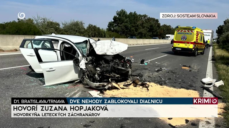 DVE NEHODY ZABLOKOVALI DIAĽNICU