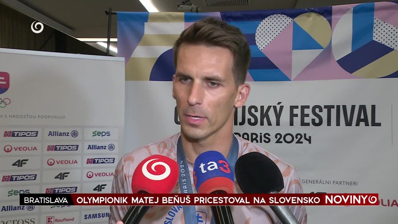 OLYMPIONIK MATEJ BEŇUŠ PRICESTOVAL NA SLOVENSKO