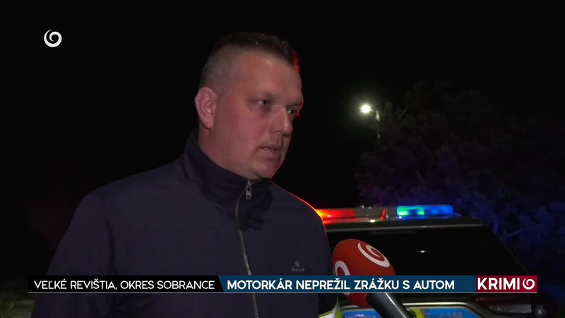 MOTORKÁR NEPREŽIL ZRÁŽKU S AUTOM