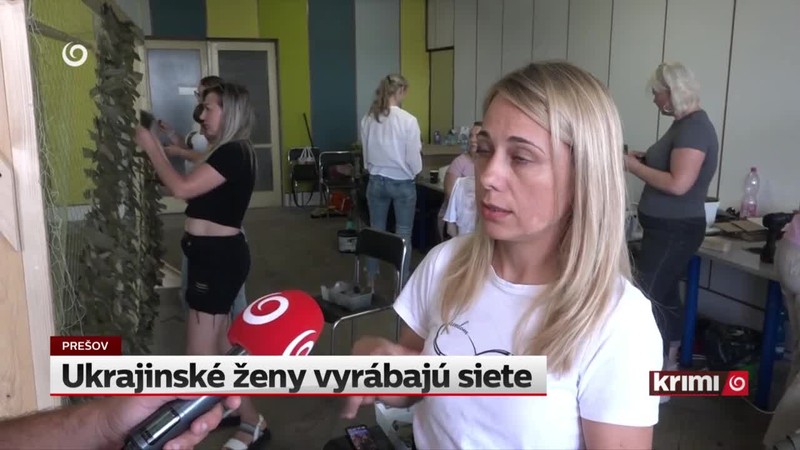 Ukrajinské ženy vyrábajú siete