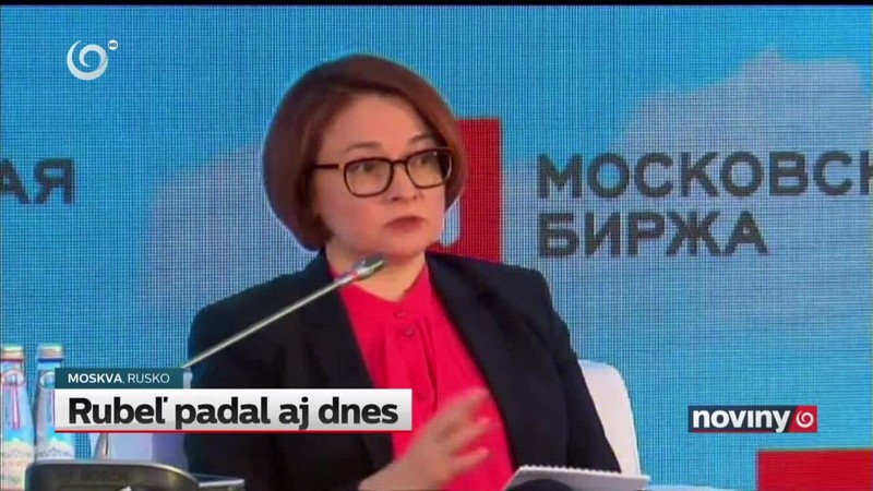 Rubeľ padal aj dnes