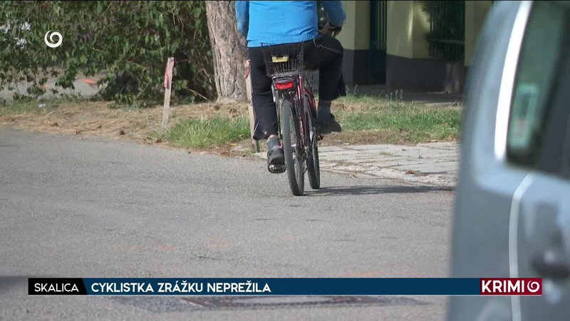 CYKLISTKA ZRÁŽKU NEPREŽILA